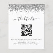 Details van de Silver Glitter QR Code Weddenschap (Voorkant)