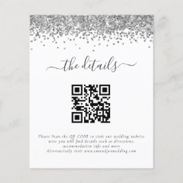 Details van de Silver Glitter QR Code Weddenschap