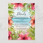 Details van de Tropische bruiloft van het eiland P Informatiekaartje (Voorkant)