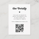 Details van de Typografie en het Hart Weddenschap Informatiekaartje (Voorkant)