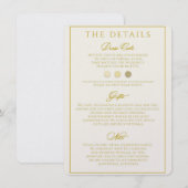 DETAILS VAN DE UITNODIGING VOOR DE BRUILOFT (Voorkant / Achterkant)