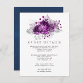 Details van de Waterverf van het huwelijk tussen p Informatiekaartje (Voorkant / Achterkant)