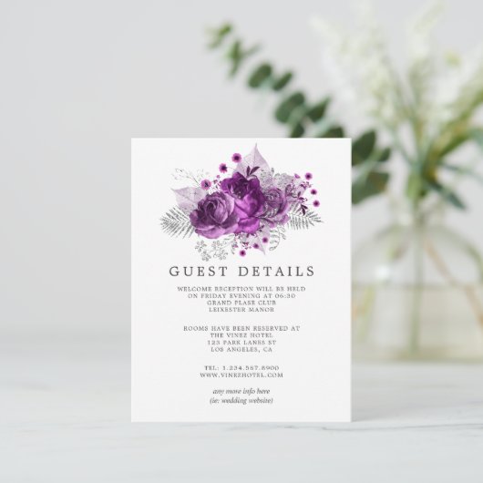 Details van de Waterverf van het huwelijk tussen p Informatiekaartje (Staand voorkant)