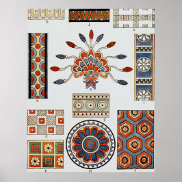 Details van decoratie Oud-Assyrische kleding