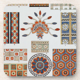 Details van decoratie Oud-Assyrische kleding Bier Onderzetter