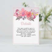 Details van Dusty Pinks Informatiekaartje (Staand voorkant)