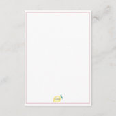 Details van Dusty Pinks Informatiekaartje (Achterkant)