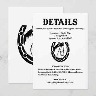 Details van een landelijke paardenbruiloft in zwar kaart