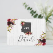 Details van een rustieke Arizona State bestemmings Kaart (Staand voorkant)