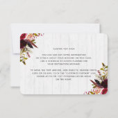 Details van een rustieke bruiloft in Alaska Kaart (Achterkant)