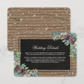 Details van een rustieke landelijke kerst-winterbr kaart (Voorkant / Achterkant)