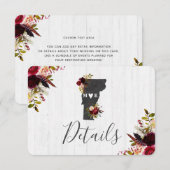 Details van een rustieke trouwerij in Vermont Kaart (Voorkant / Achterkant)