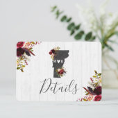 Details van een rustieke trouwerij in Vermont Kaart (Staand voorkant)