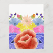 Details van Floral Spain Fiesta Wedding Guest Informatiekaartje (Achterkant)