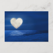 Details van Heart Moon en Snowy Beach Winter Wedde Informatiekaartje (Achterkant)