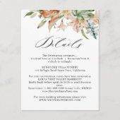 Details van het aards-Bloemhuwelijk White en Green Informatiekaartje (Voorkant)