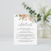 Details van het aards-Bloemhuwelijk White en Green Informatiekaartje (Staand voorkant)