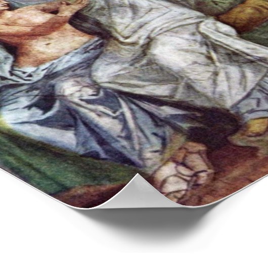 details van het aldobrandini - huwelijk : bride -  poster (Hoek)