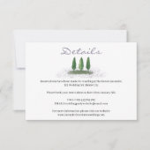 Details van het Bosboomrivenhuwelijk RSVP Kaartje (Voorkant)