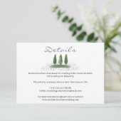 Details van het Bosboomrivenhuwelijk RSVP Kaartje (Staand voorkant)