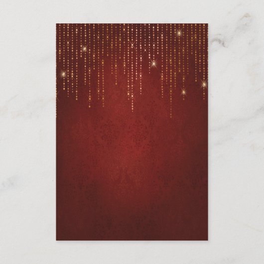 Details van het Elegant Sparging String Lights Wed Informatiekaartje (Achterkant)