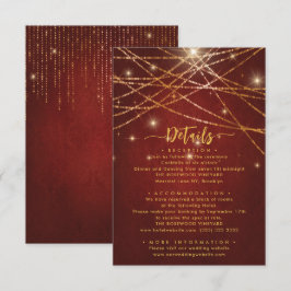 Details van het Elegant Sparging String Lights Wed Informatiekaartje