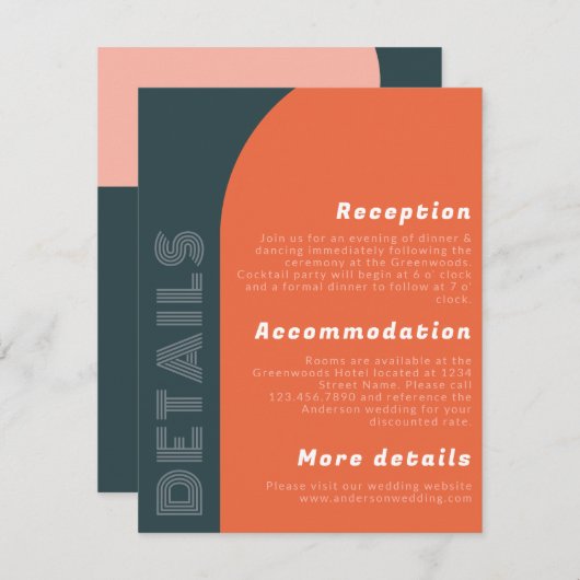 Details van het Groovy Arch Retro Wedding | Helder (Voorkant / Achterkant)