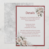 Details van het huwelijk tussen Bourgogne, Blush e Kaart (Voorkant / Achterkant)