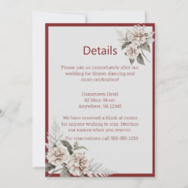 Details van het huwelijk tussen Bourgogne, Blush e Kaart