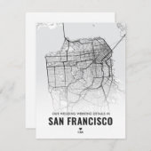 Details van het huwelijksweekend in San Francisco Informatiekaartje (Voorkant / Achterkant)