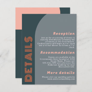 Details van het moderne Groovy Arch Retro Weddensc