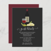 Details van het Monogram Gast voor de ontvangst va Informatiekaartje (Voorkant / Achterkant)