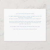 Details van het mosterdblauw-Floral-huwelijk Informatiekaartje (Achterkant)