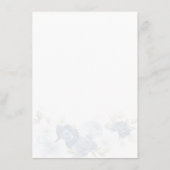 Details van het mosterdblauw-Floral-huwelijk Informatiekaartje (Achterkant)