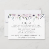 Details van het mosterdblauw-Floral-huwelijk Kaart (Voorkant)