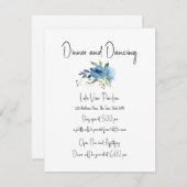 Details van het mosterdblauw-karretje kaart (Voorkant / Achterkant)