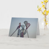 Details van het spel van de Lacrosse Kaart (Gele Bloem)