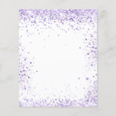 Details van het Violet lavender glitter-trouwprogr Flyer (Achterkant)