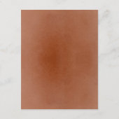 Details van het witte en Terracotta-huwelijk Informatiekaartje (Achterkant)