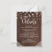 Details van het Wood van de Koord van de Koord van Notitiekaartje (Voorkant)