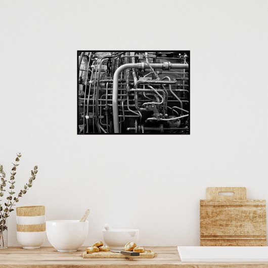 Details van J-58 Jet Engine Poster (Keuken)