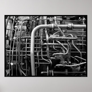 Details van J-58 Jet Engine Poster