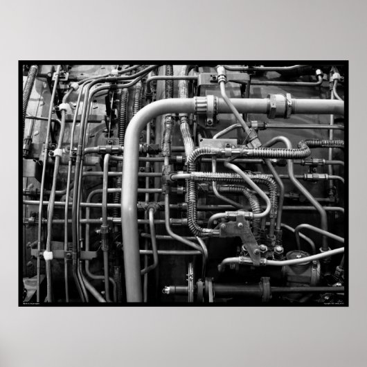 Details van J-58 Jet Engine Poster (Voorkant)