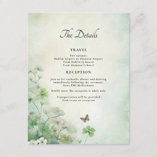 Details van klavervelden informatiekaartje (Voorkant)