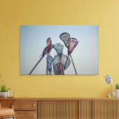 Details van Lacrosse game Canvas Afdruk (Insitu (Woonkamer))