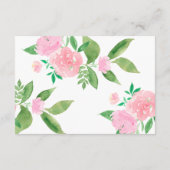 Details van Lush Greenery en Blooms Wedding Guest Informatiekaartje (Achterkant)