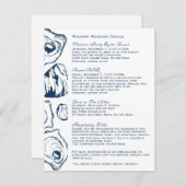 Details van Oester Bruiloft Kaart (Voorkant / Achterkant)