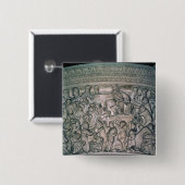 Details van Pulpit, 1302-10 Vierkante Button 5,1 Cm (Voorkant /achterkant)