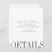 Details van redactionele stijlkaart kaart (Voorkant / Achterkant)