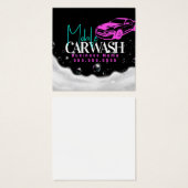 Details van wasstraat voor mobiele auto's vierkante visitekaartjes (Voorkant /achterkant)